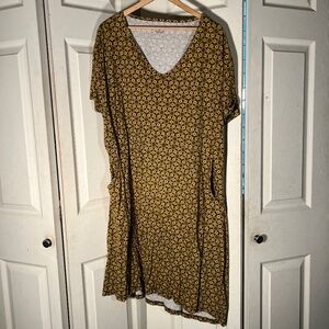 Svaha Gold Gear Patterned Dress Size 4XL